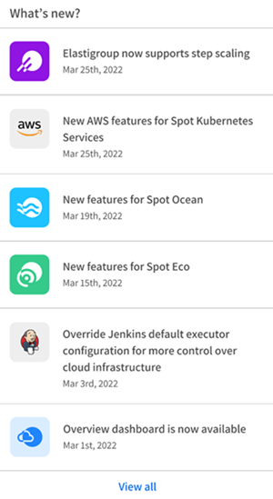 What&#39;s new panel